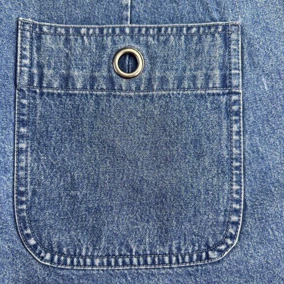 CJ Banks Shorts Womens 18W Blue Flat Front High Rise Cotton Pockets Medium Denim - Picture 12 of 16